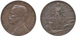 VITTORIO EMANUELE III (1900-1943) - 5 centesimi 1913, senza punto, Roma.