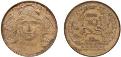 VITTORIO EMANUELE III, Gettoni privati circolanti in ambito limitato (1900-1943) - Buono da 20 centesimi 1906, Milano.