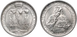 REPUBBLICA DI SN MARINO, Vecchia monetazione (1864-1938) - 20 lire 1931, Roma.