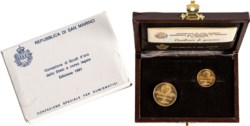 SAN MARINO - Nuova monetazione (1972-) - Dittico da 1 e 2 scudi 1981, La Scultura/FAO.