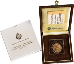 SAN MARINO - Nuova monetazione (1972-) - 5 scudi 1982, La Libertà.