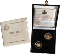 SAN MARINO - Nuova monetazione (1972-) - Dittico da 1 e 2 scudi 1992, Ingresso di San Marino all'ONU.