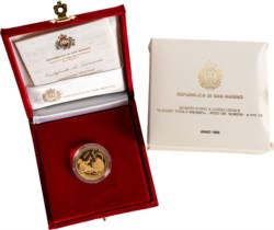 SAN MARINO - Nuova monetazione (1972-) - 5 scudi 1993, Fondo monetario.