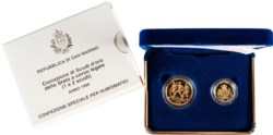 SAN MARINO - Nuova monetazione (1972-) - Dittico da 1 e 2 scudi 1996, 100° anniversario Olimpiadi: Atlanta.