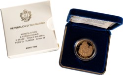 SAN MARINO - Nuova monetazione (1972-) - 5 scudi 1998, Madonna della seggiola.