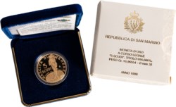 SAN MARINO - Nuova monetazione (1972-) - 5 scudi 1999, Nascita di Venere.