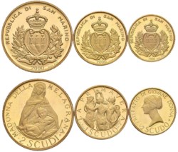 SAN MARINO - Nuova monetazione (1972-) - Trittico da ½, 1 e 2 scudi 2000, Sandro Botticelli.