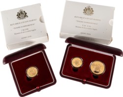 SAN MARINO - Nuova monetazione (1972-) - Lotto composto da 20, 50 euro e 2 scudi, 2010, in astucci originali.
