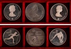 CANADA - ELISABETTA II (1952-2022) - Lotto di 3 monete da 10 e 20 dollari a tema olimpico.