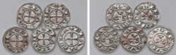 ANCONA - REPUBBLICA (XIII-XIV sec.) - Lotto 5 esemplari di Denaro, s.d.
