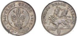 FIRENZE - GOVERNO PROVVISORIO DI TOSCANA (1859-1860) - Fiorino, 1859.