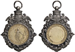 GENOVA - Elegante medaglia di emissione privata per la celebrazione dell'ottavo centenario della traslazione delle ceneri di San Giovanni battista.