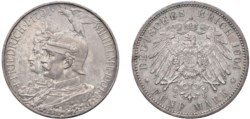 GERMANIA - PRUSSIA - GUGLIELMO II (1888-1918) - 5 1901 A, 200° Anniversario del Regno di Prussia.