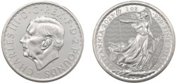 GRAN BRETAGNA - CARLO III (2022-) - 2 Pounds 2023, Britannia.