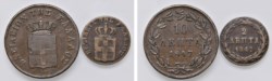 GRECIA - OTTO (1832-1862) - Lotto di 2 e 10 lepta 1842.