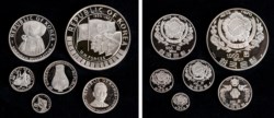 KOREA - Serie 6 valori (50, 100, 200, 250, 500, 1000 Won) 1970, PROOF.