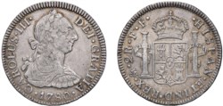 MESSICO - CARLO III (1759-1788) - 2 Reales, 1780 (FF), Città del Messico.