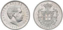 PORTOGALLO - CARLO I (1899-1908) - 1000 Reis, 1899.