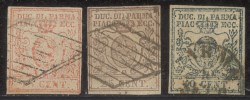 Antichi Stati Italiani - Parma - 1857/58 Terza emissione la serie (9/11)