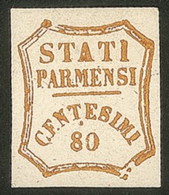 Antichi Stati Italiani - Parma - 1859 - c.80 arancio, nuovo con gomma