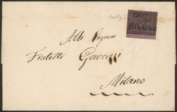 Antichi Stati Italiani - Parma - Lettera con c.25 violetto