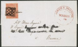 Antichi Stati Italiani - Parma - Lettera con c.15 vermiglio