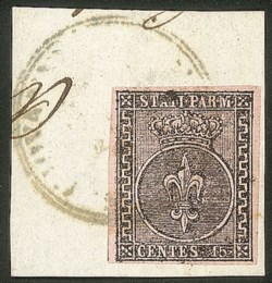 Antichi Stati Italiani - Parma - Frammento con c.15 rosa