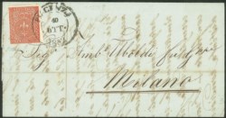 Antichi Stati Italiani - Parma - Lettera con c.15 vermiglio