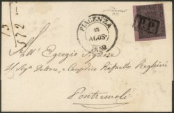 Antichi Stati Italiani - Parma - Lettera con c.25 violetto