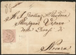 Antichi Stati Italiani - Sardegna - Lettera con 40 cent rosa (6a)