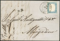 Antichi Stati Italiani - Sardegna - Lettera con c.20 cobalto latteo (15)
