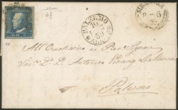 Antichi Stati Italiani - Sicilia - Lettera da Siracusa a Palermo 10 maggio 1859