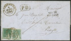 Antichi Stati Italiani - Toscana - Lettera per la Savoia da SERRAVEZZA 6 DIC.1858 a Pesey, frazione di Aime