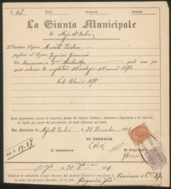 Regno - Vittorio Emanuele II - Tassa assolta per 10 cent (L17) + Marca da Bollo 5 cent (6)