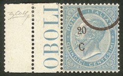 Regno - Vittorio Emanuele II - 1866 Ferro di Cavallo con soprastampa spostata