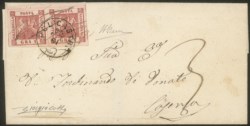 Antichi Stati Italiani - Napoli - Lettera con coppia gr.1 carminio