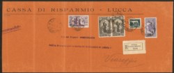 Regno - Vittorio Emanuele III - Raccomandata ventiquattro porti da LUCCA 31.3.31