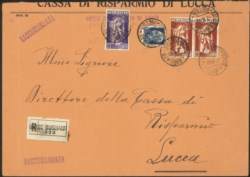 Regno - Vittorio Emanuele III - Lettera in tariffa centesimi ottanta per la Città del Vaticano affrancata con Pro Società