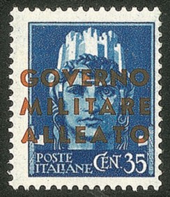 Occupazioni straniere di territori italiani - 1943 - 35 cent giallo arancio (11B)