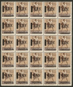 Emissioni CLN - 1945 - 30 cent (Unificato 7) - blocco di 25