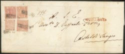 Antichi Stati Italiani - Napoli - Lettera assicurata quadricolore da Napoli 26 GEN.60