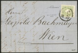 Antichi Stati Italiani - Lombardo Veneto - Bellissima lettera con 3 soldi verde (35)
