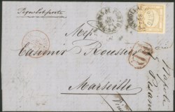 Antichi Stati Italiani - Napoli - Lettera via di mare da Napoli al Porto 16 NOV 61