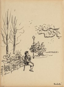 Figura nel giardino