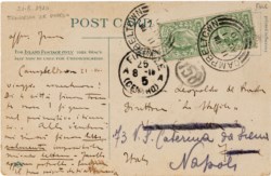 Francesco de Pinedo, aviatore e trasvolatore - Cartolina scritta e firmata di suo pugno