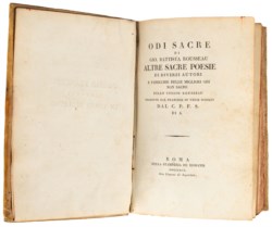 Rousseau G. B. - Odi sacre e altre sacre poesie di diversi autori e parecchie delle migliori odi non sacre dello stesso Rousseau