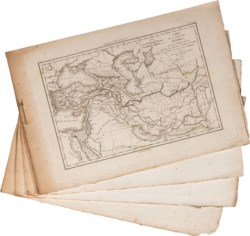 Multiple lot of five prints bound in a booklet: