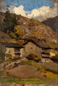 Attributed to Lorenzo Delleani (Pollone, 1840 - Turin, 1908) - Countryside landscape