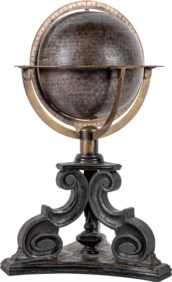 European school of the 19th century - Metal globe