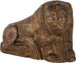 Romanesque-style stone lion